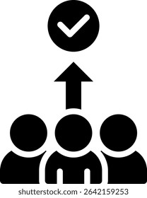 Team Alignment Icon Glyph Vector Illustration