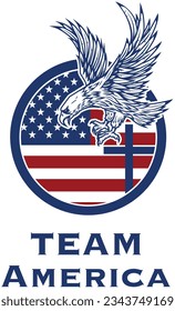 Team America Logo with eagle 