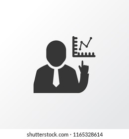 Team analytics icon symbol. Premium quality isolated statistic element in trendy style.