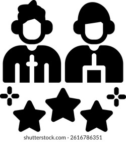Team Appreciation Glyph Vector Icon Design