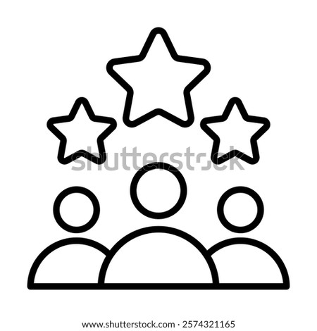 Team Appreciation icon line vector illustration
