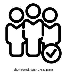 Team Approval Flat Icon Isolated On White Background