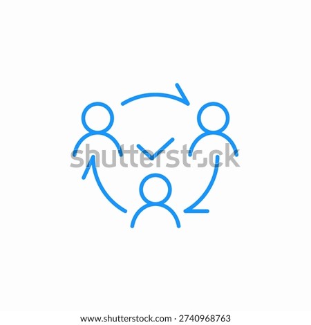 team approval icon sign vector