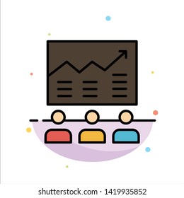 Team, Arrow, Business, Chart, Efforts, Graph, Success Abstract Flat Color Icon Template