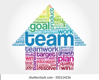 TEAM Arrow Word Cloud, business concept