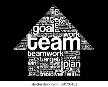 TEAM Arrow Word Cloud, business concept