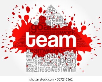 TEAM Arrow Word Cloud, business concept background