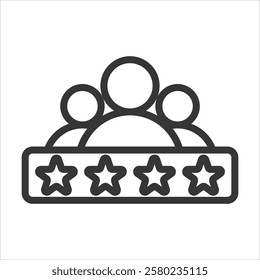 Team Assessment Outline Icon Vector Illustration