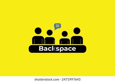 Team Backspace Icon Design Art Style Group Chat