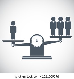 Team balance. Human resources concept. EPS10 vector