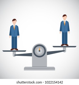 Team balance. Human resources concept. EPS10 vector