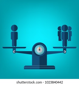 Team balance. Human resources concept. EPS10 vector