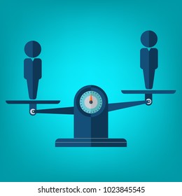 Team balance. Human resources concept. EPS10 vector