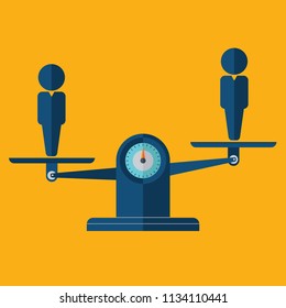 Team balance. Human resources concept. EPS10 vector