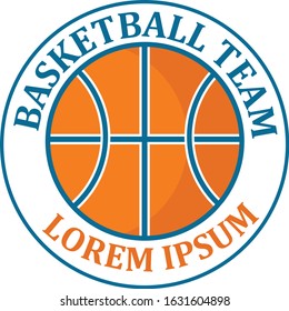 Team basketball logo vector orange