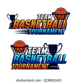 Team basketball tournament vector design collection
