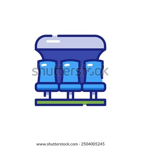 Team Bench for Football Vector Icon