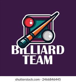Team billiard vector illustration logo