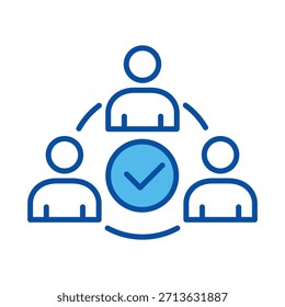 Equipo En Estilo Azul, Ilustración vectorial