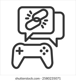 Team Bonding Games Outline Icon Vector Illustration