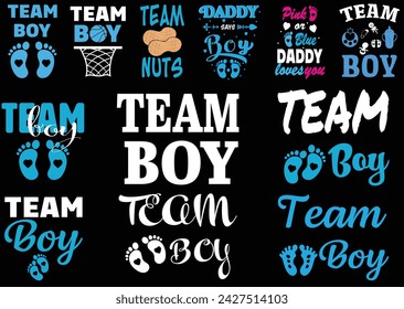 Team Boy Gender Reveal Baby Shower bundle, team boy, Gender Reveal, boys kids baby showr