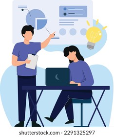 a team brainstroming process for business management