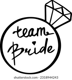 Team Bride Ring Wedding Sign