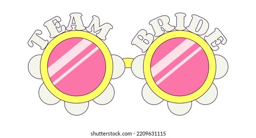 Team Bride Sunglass Bachelorette Party Temporary Sticker or Badge