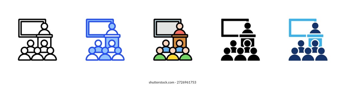 Equipo Briefing Icon Colección con múltiples estilos