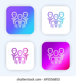 Team bright purple and blue gradient app icon