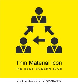 Team bright yellow material minimal icon or logo design