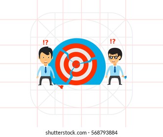 Team and Broken Target Icon