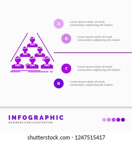 team, build, structure, business, meeting Infographics Template for Website and Presentation. GLyph Purple icon infographic style vector illustration.