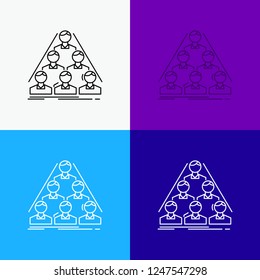 team, build, structure, business, meeting Icon Over Various Background. Line style design, designed for web and app. Eps 10 vector illustration