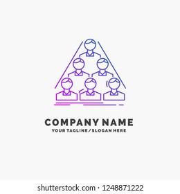 team, build, structure, business, meeting Purple Business Logo Template. Place for Tagline