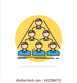 team, build, structure, business, meeting Flat Color Icon Vector