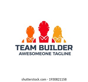 Team Builder Logo Design Vector Illustration