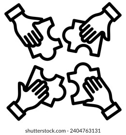 Team Building Activities icon line vector illustration