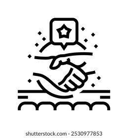 Team-Building Aktivitäten Linie Symbol Vektor. Zeichen für Teambildung. isoliertes Kontursymbol, schwarze Illustration