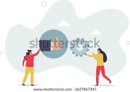 Team building activity for effective business partnership .Collaboration and teamwork power for company growth and productive employee work . character life .