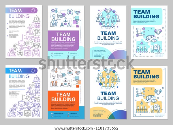 Team Building Brochure Template Layout Teamwork 库存矢量图 免版税 1181733652