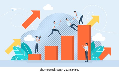 Team Building Concept Business Illustration Teamwork Stock Vector ...