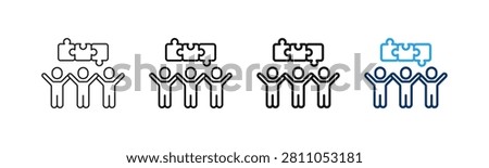 Team Building Different Set Vector Icon