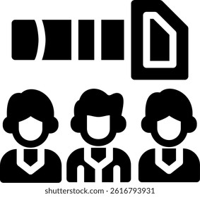 Team Building Glyph Vector Icon Design