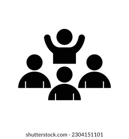 Team Building Icon design. team coaching icon. isolated on white background. vector illustration