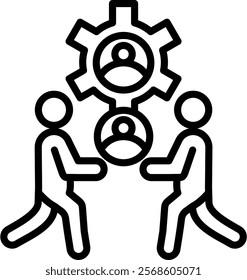 Team Building Icon Element For Design