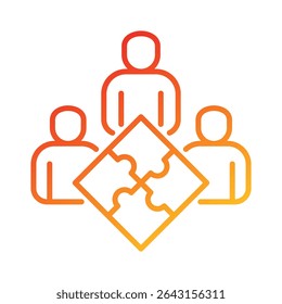 Team Building Icon Element for Design