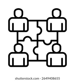 Team Building Icon Element For Design