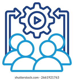 Team Building Icon Element For Design