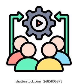 Elemento De Ícone Do Team Building Para Design